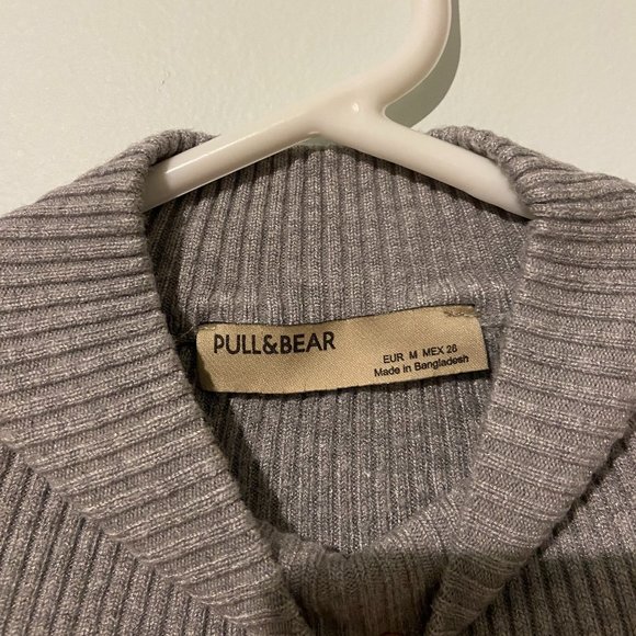 Knit long sleeve mock neck crop top - Picture 2 of 2